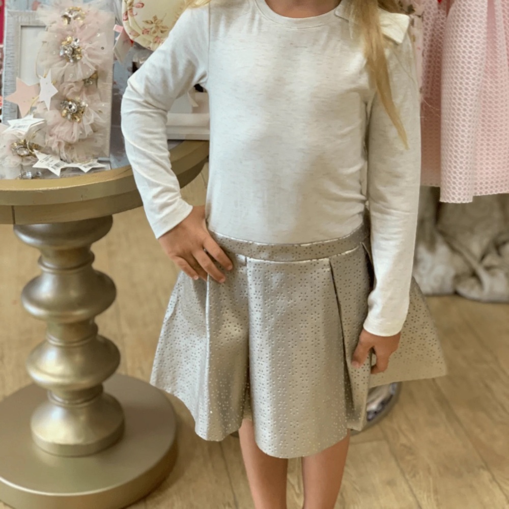 Lili Gaufrette laser cut dress- Size 4T